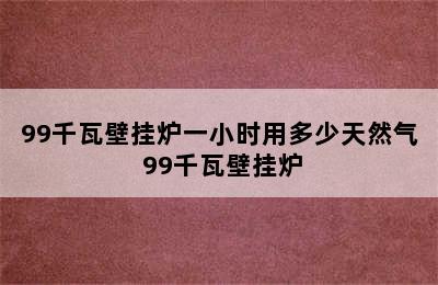 99千瓦壁挂炉一小时用多少天然气 99千瓦壁挂炉